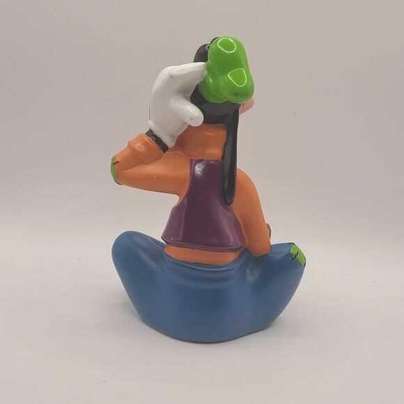 Disney Vintage Goofy Toy Walt Disney Rubber PVC Figure 5½" Hard Plastic Cake Top - Picture 3 of 4
